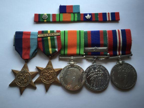CANADIAN FIVE MEDAL WW2 GROUP
